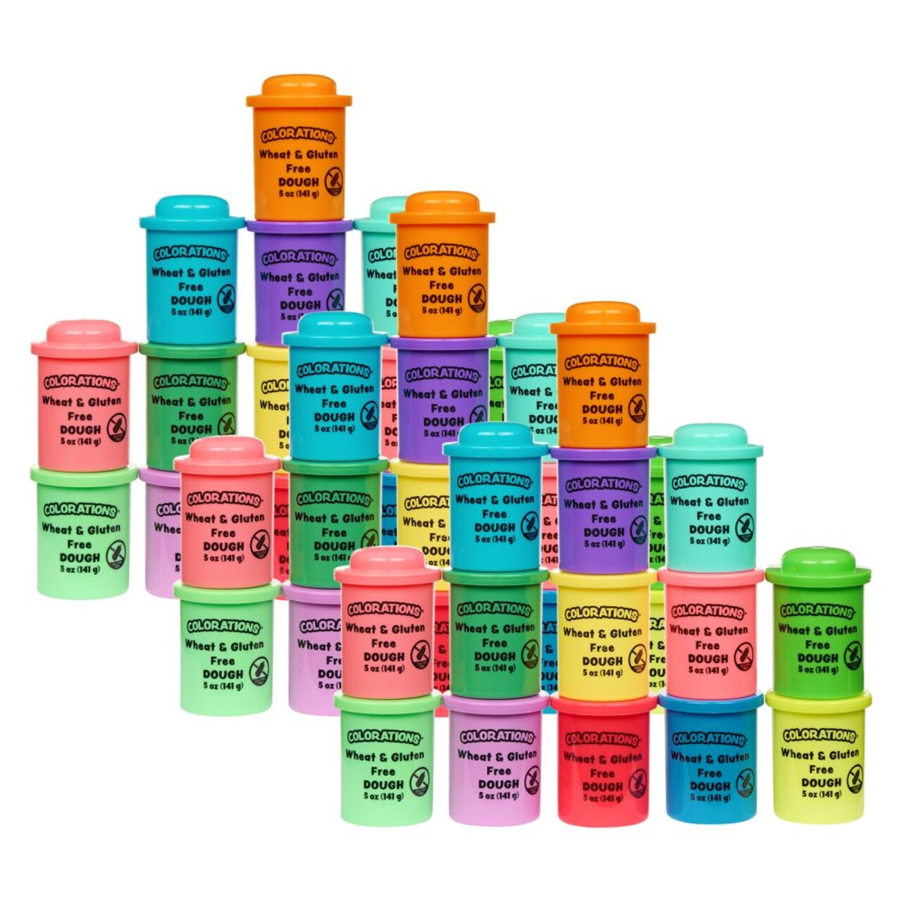Colorations Wheat & Gluten Free Dough Variety Pack - 14 Colors (3 of each) , Non-Toxic, Play Dough, Bulk Set, Sensory Kit, Party Favors, Classroom Pack